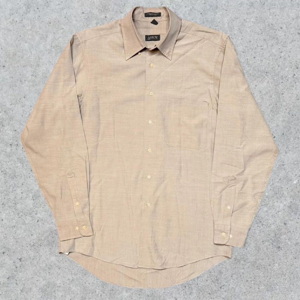 Vintage 80’s Arrow Rayon Blend Long Sleeve Button Up Shirt
